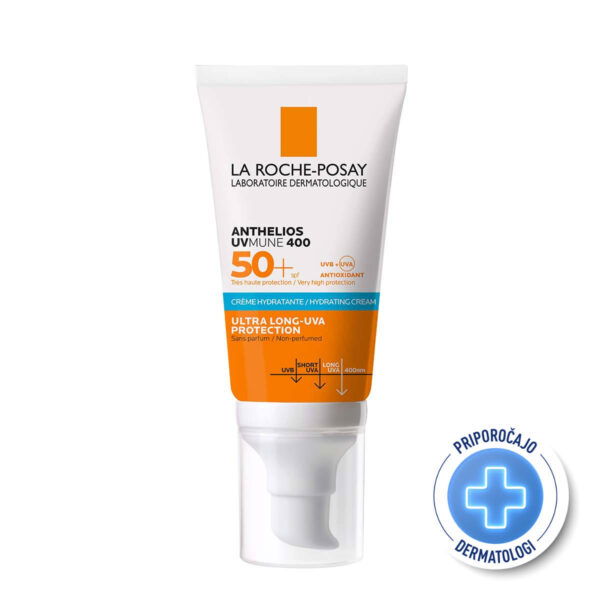 LRP ANTHELIOS UVMUNE 400 Vlažilna krema za zaščito pred soncem SPF50+, 50 ml