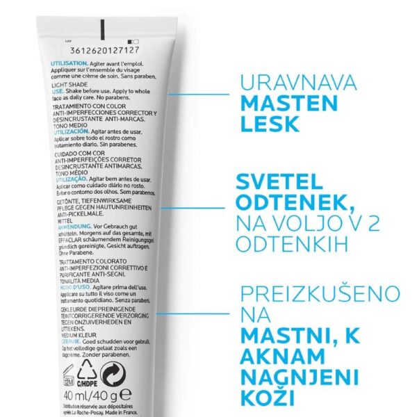 LRP Effaclar Duo+ Unifiant, korektivna obarvana nega - light