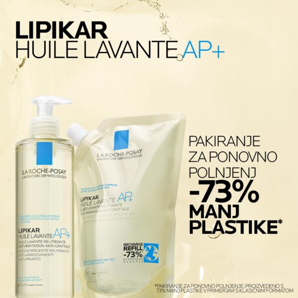 LRP Lipikar AP+, olje za umivanje in obnovo lipidov - 400 ml