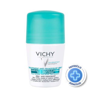 Vichy Anti-traces deo roll-on brez belih sledi in rumenih madežev, 50 ml