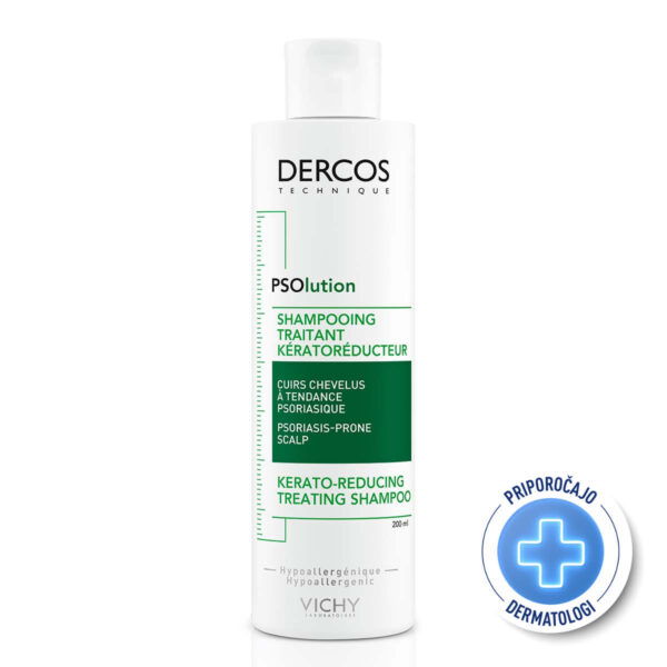 Vichy Dercos Psolution šampon za lasišče nagnjeno k luskavici, 200 ml