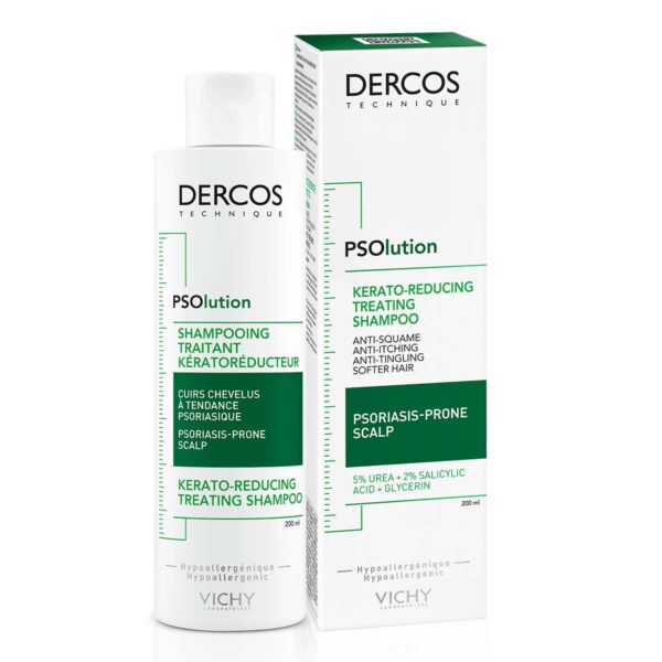 Vichy Dercos Psolution šampon za lasišče nagnjeno k luskavici, 200 ml