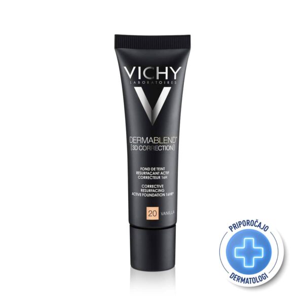 Vichy Dermablend 3D Correction, korektivni puder za mastno kožo nagnjeno k aknam - 20