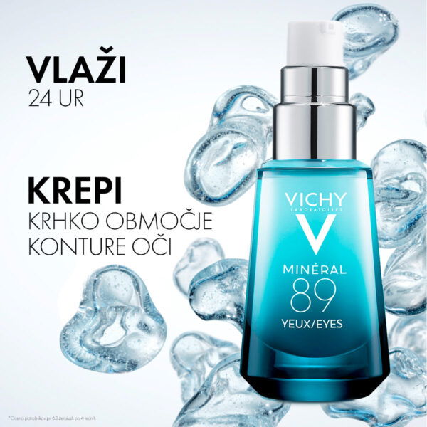 Vichy Mineral 89 Eyes, koncentrat za krepitev in obnavljanje kože okoli oči