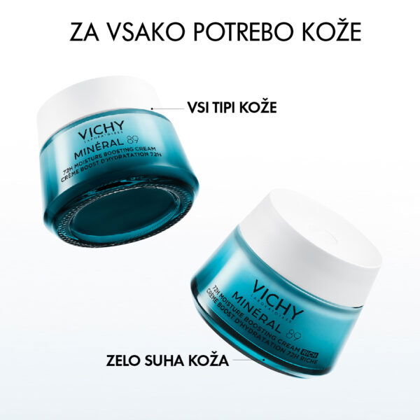 Vichy Mineral 89 krema za 72-urno intenzivno vlaženje za vse tipe kože, 50 ml