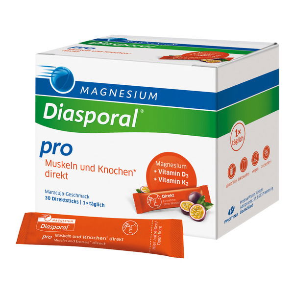 Magnesium Diasporal Pro Direkt mišice + kosti granule, 30 vrečk