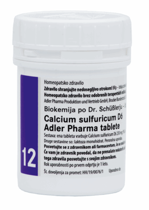 Schüsslerjeva sol št. 12 – Calcium sulfuricum D6, 1000 tablet