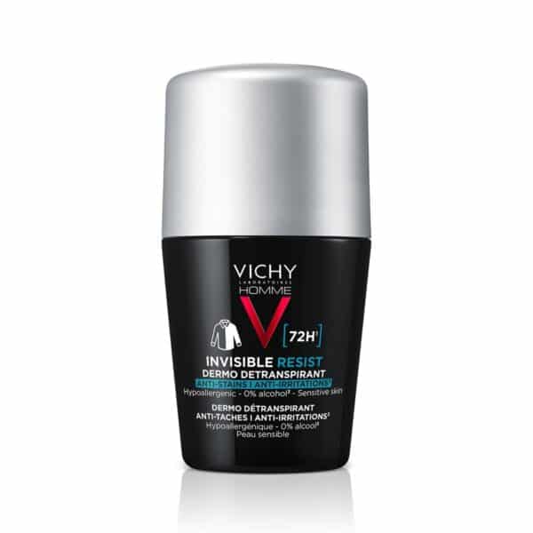 Vichy HOMME - Invisible resist 72h* - Dermo Detranspirant - Proti madežem in razdraženosti,50  ml
