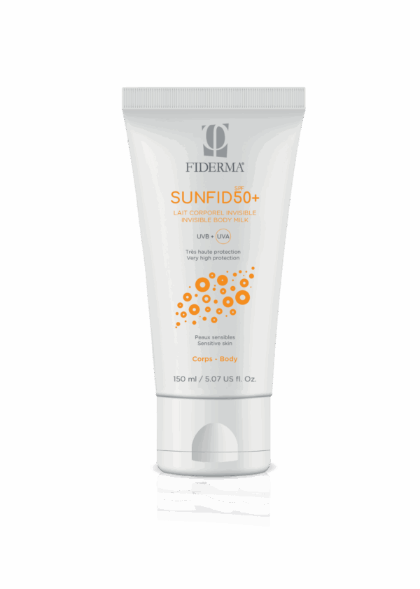 Fiderma sunfid SPF 50+ Nevidno mleko za zaščito pred soncem, 150 ml